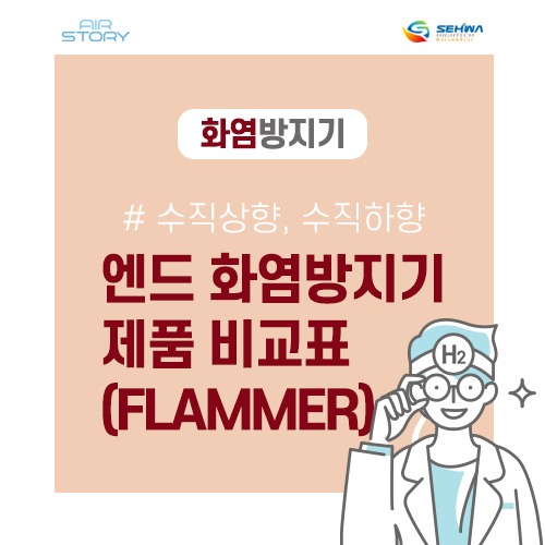 엔드 화염방지기 제품 비교표 (FLAMMER)